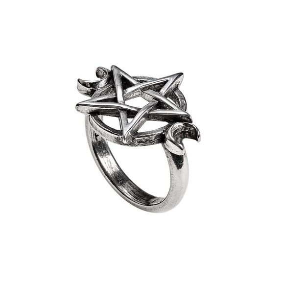 Alchemy Gothic Wiccan Pentagram Goddess Ring 6-9.5 NWT - Picture 3 of 6